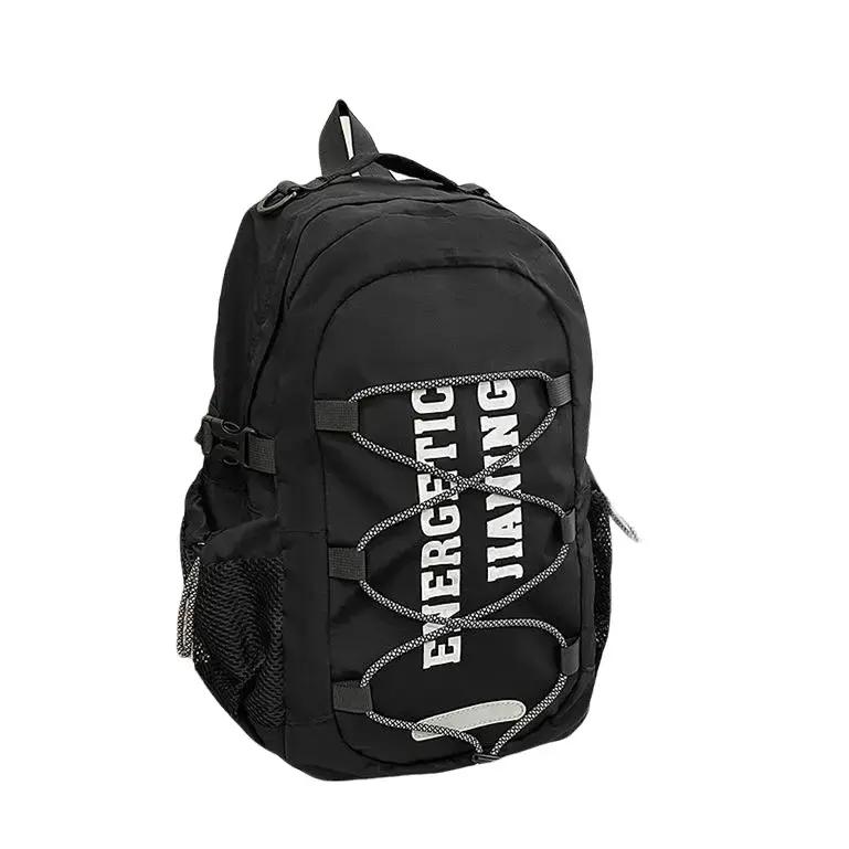Heavy Duty Outdoor Backpack for Hiking & Camping, Unisex Large Capacity Travel Gear, Lightweight Ripstop Nylon Daypack with Waterproof Coating & Contrast Color Panels