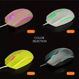 Wireless LED Mouse, USB Powered, Three Colors Blue, Right-Handed Design, Plug-And-Play, Durable Plastic Material