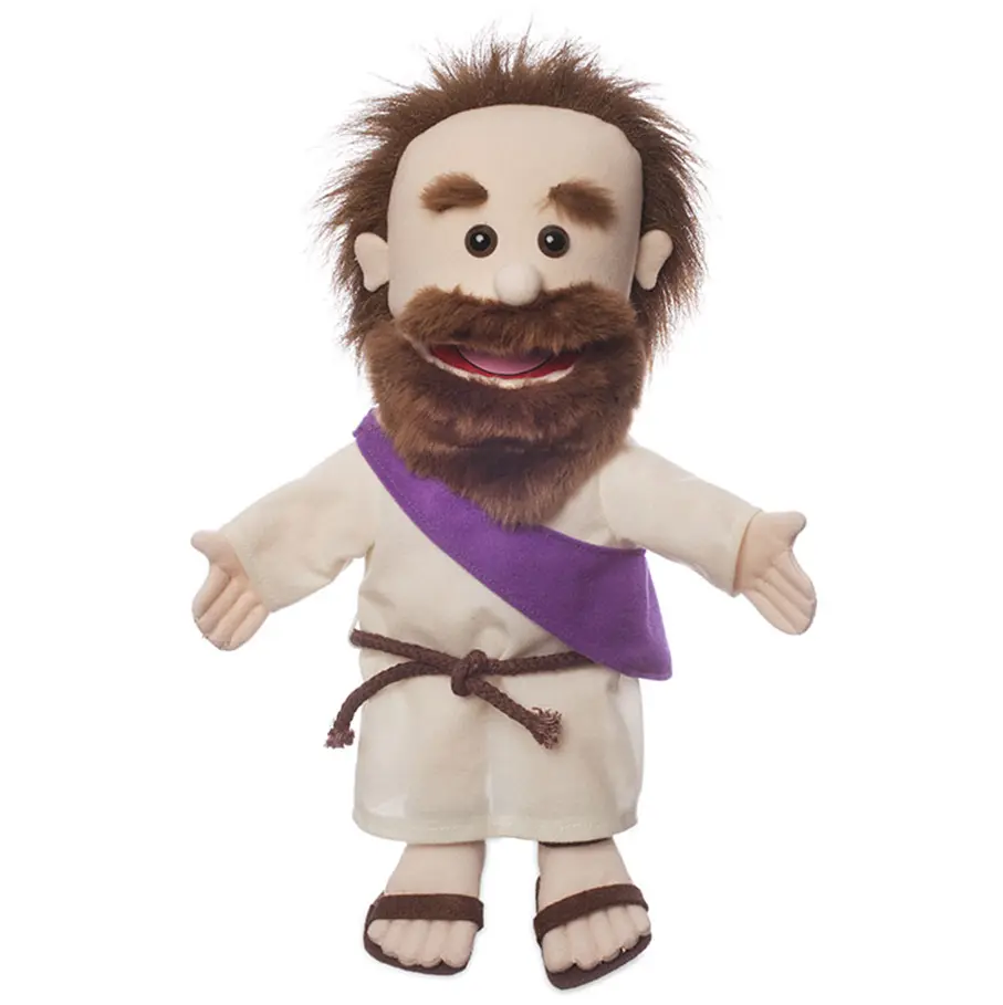 Biblical Jesus Puppet, with Rope Belt (14") Biblical Jesus Puppet, with Rope Belt (14")