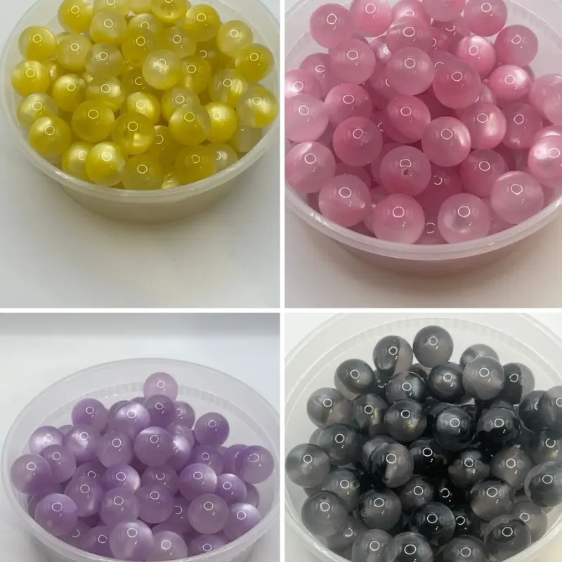 16mm double color cateye resin beads 10pk