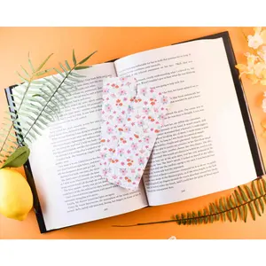 Pink Flower Pattern Bookmark