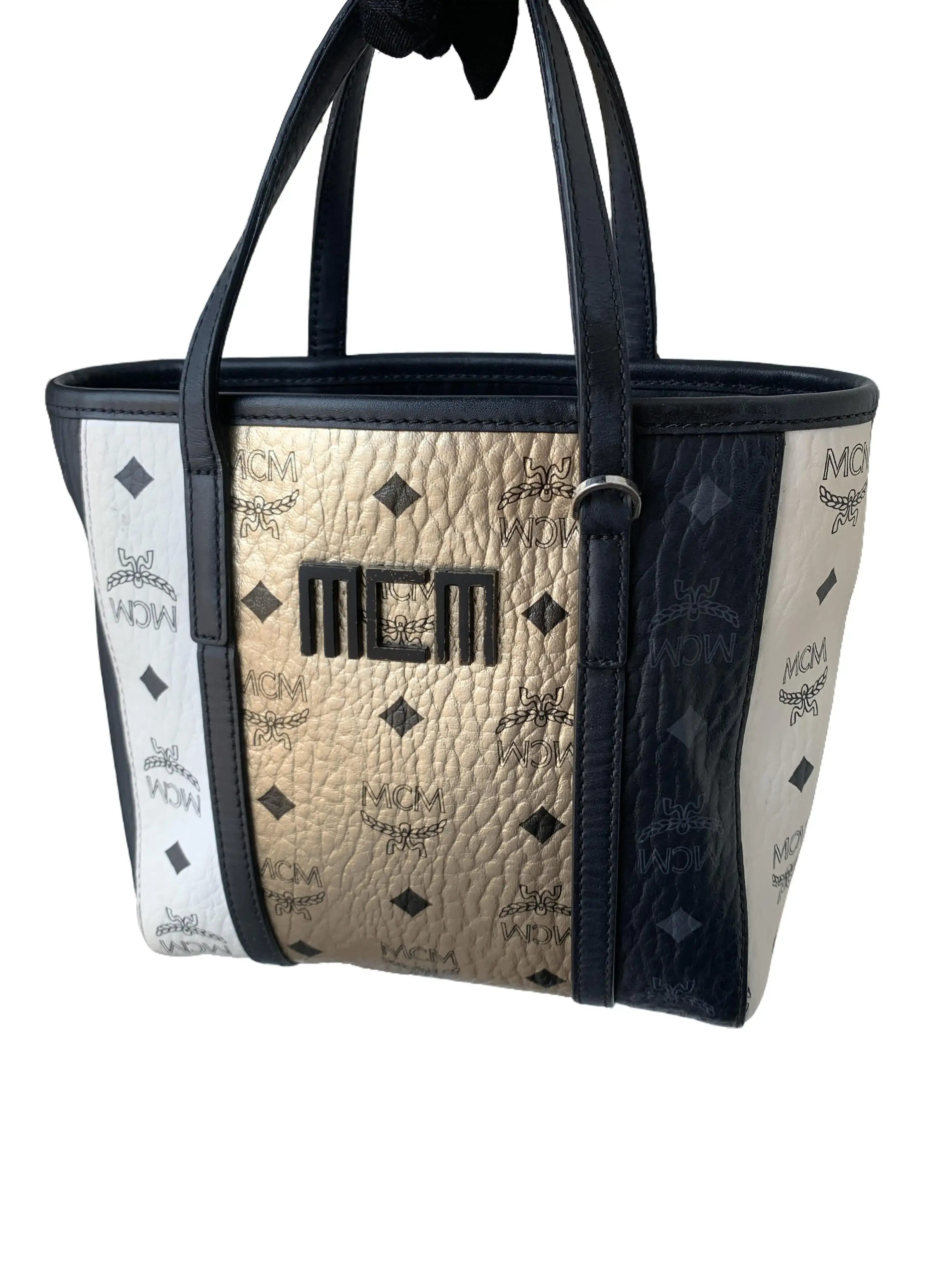 Pre-owned MCM Color Block Tote Handbag/ar07902033/2033