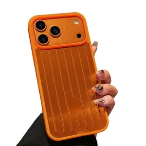 New Personalized Aluminum Alloy Material iP17ProMax Phone Case Luggage Full Coverage Suitable for iPhone16/15/14/13 Metal Material Shockproof and Anti-Vibration Smartphone Protective Cover