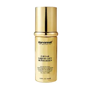 Karvannall Caviar Liquid Lift Sunscreen SPF 50+ | UV Protection, Glowing & Moisturizing for All Skin Types | 1.35 fl.oz or 40 ml | Broad Spectrum Dewy Glow