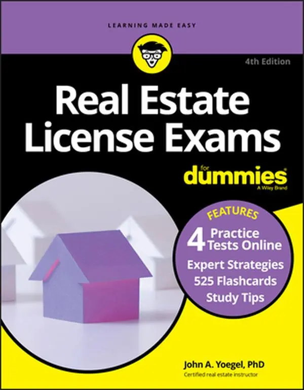 USED Book - Real Estate License Exams for Dummies with Online Practice Tests by Yoegel, John A. (Paperback) - english