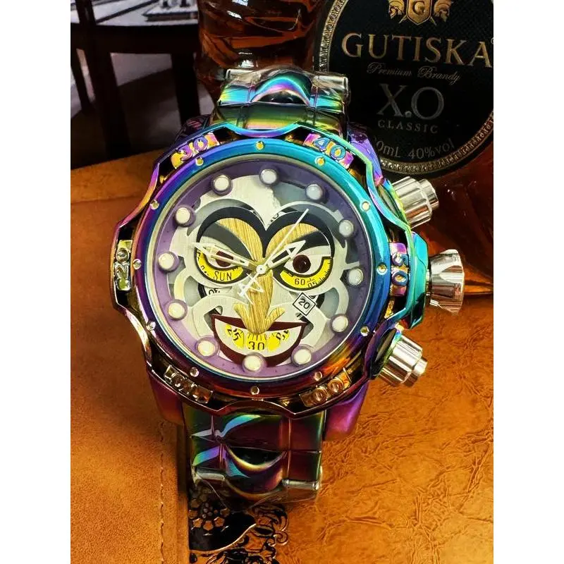 Men's Fashion Cartoon Figure Round Dial Analog Quartz Watch, Casual Trendy Rotatable Watch for Party, Daily Clothing Decor, Trendy All-match & Exquisite Watch for Gift headphones bluetooth