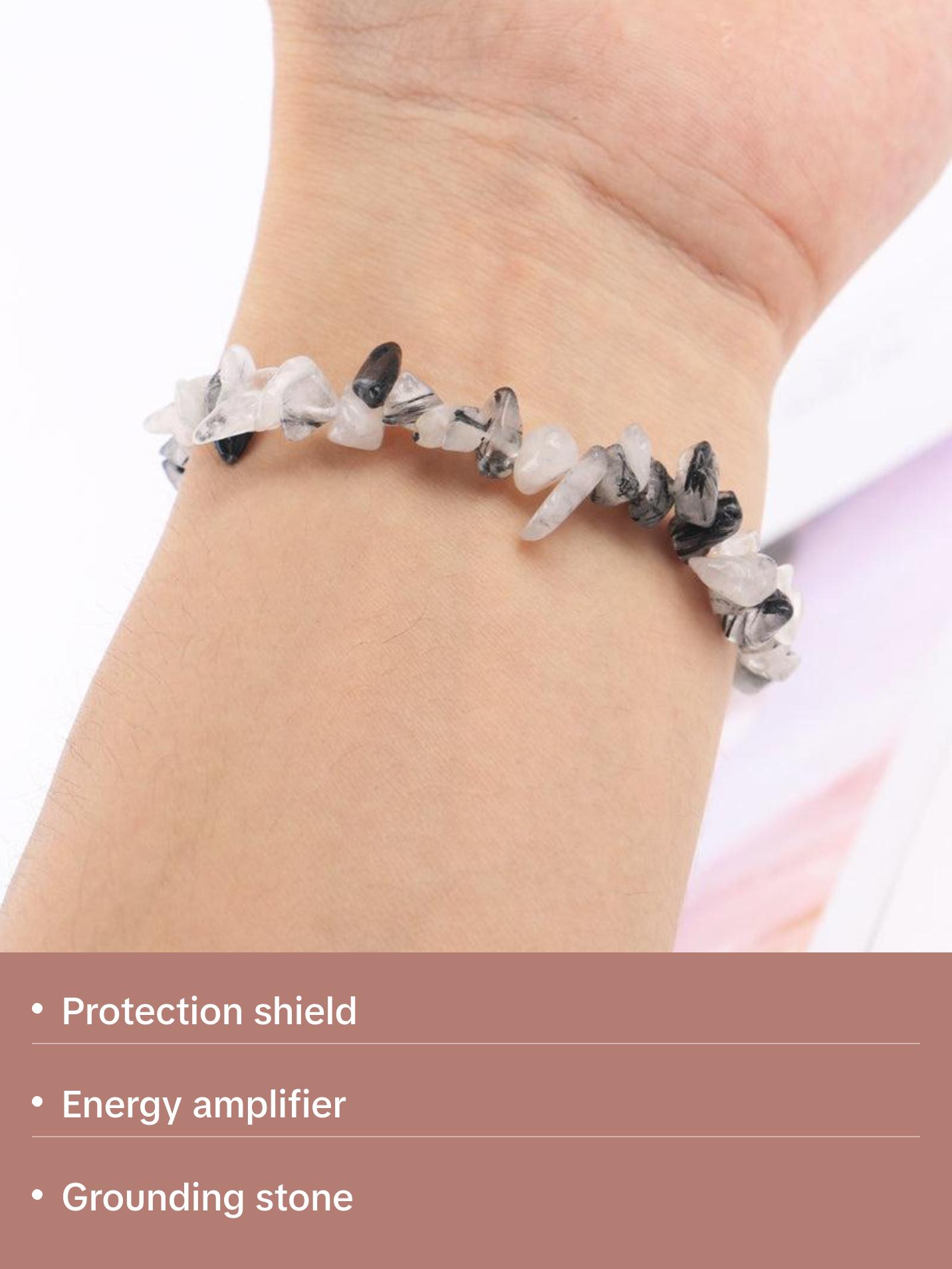 Tourmaline Quartz Crystal Bracelet - Chip