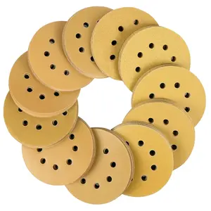 110 count 5 Inch 8 Hole Sanding Disc, 60 80 120 150 180 220 320 400 600 800 1000 Grit  Oxide Sandpaper Assortment, Sand Paper for , Plastic, Rust Removal, Random Orbital Sander Pads