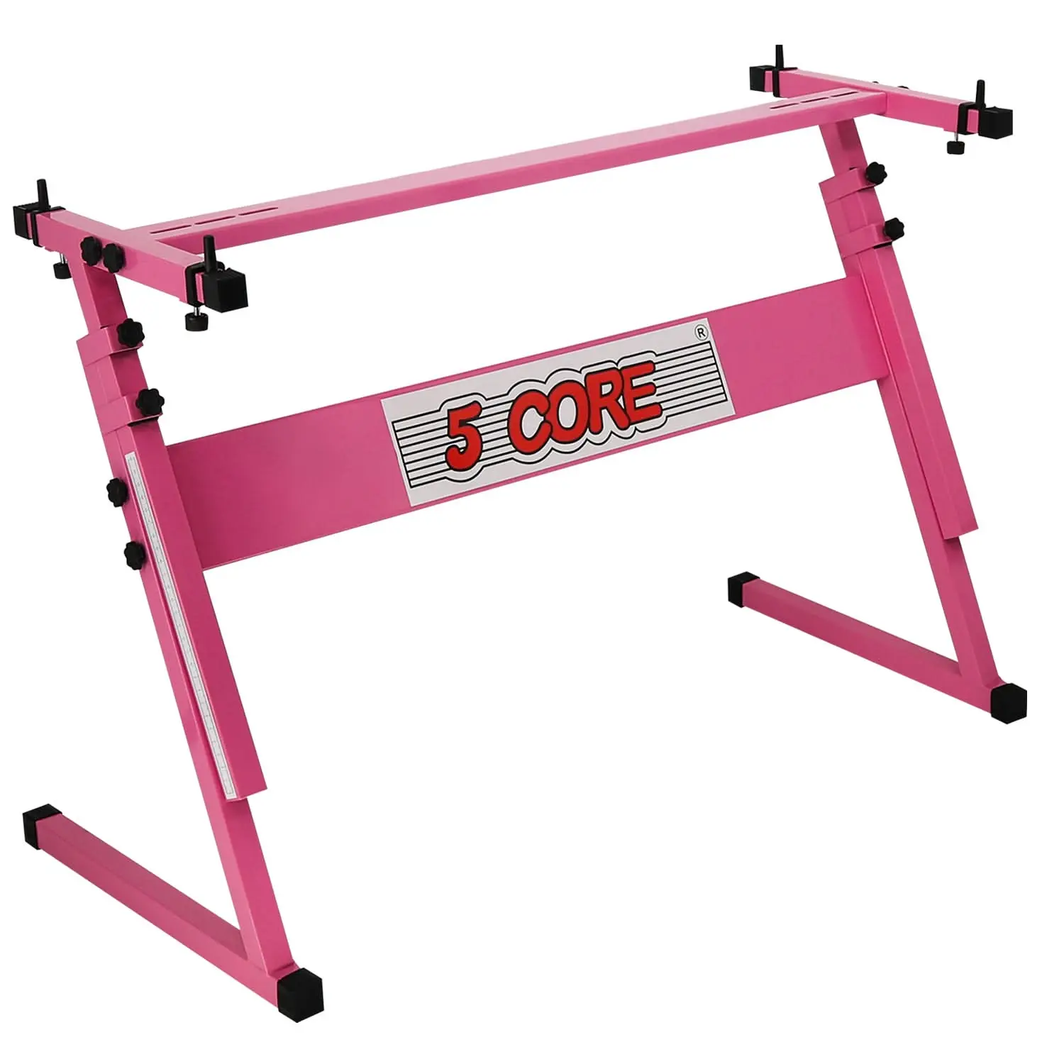 5 Core Keyboard Stand Adjustable 21 - 33" Z Style Metal Electric Piano Riser 330Lb Capacity Foldable