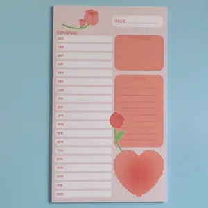 Romantic Hourly Planner | Notepad 5.5 x 8.5, 25 pages