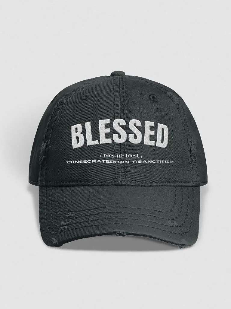 "BLESSED" Distressed Dad Hat
