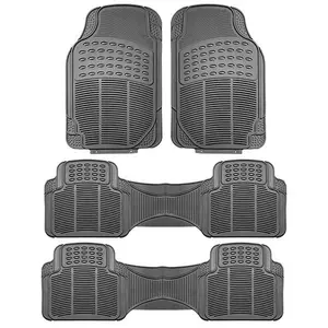 High Quality ClimaProof Trimmable Non-Slip Vinyl Floor Mats - 3 Row Gray