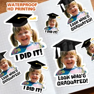 Custom Graduation Photo Stickers, Graduation Favor Photo Decals, Graduation Celebration Gift Labels, Party Gift, Graduation 2026 Gift, Funny Gift