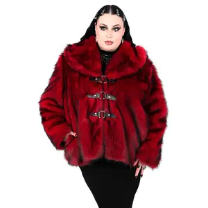 Etta Faux Fur Red Jacket