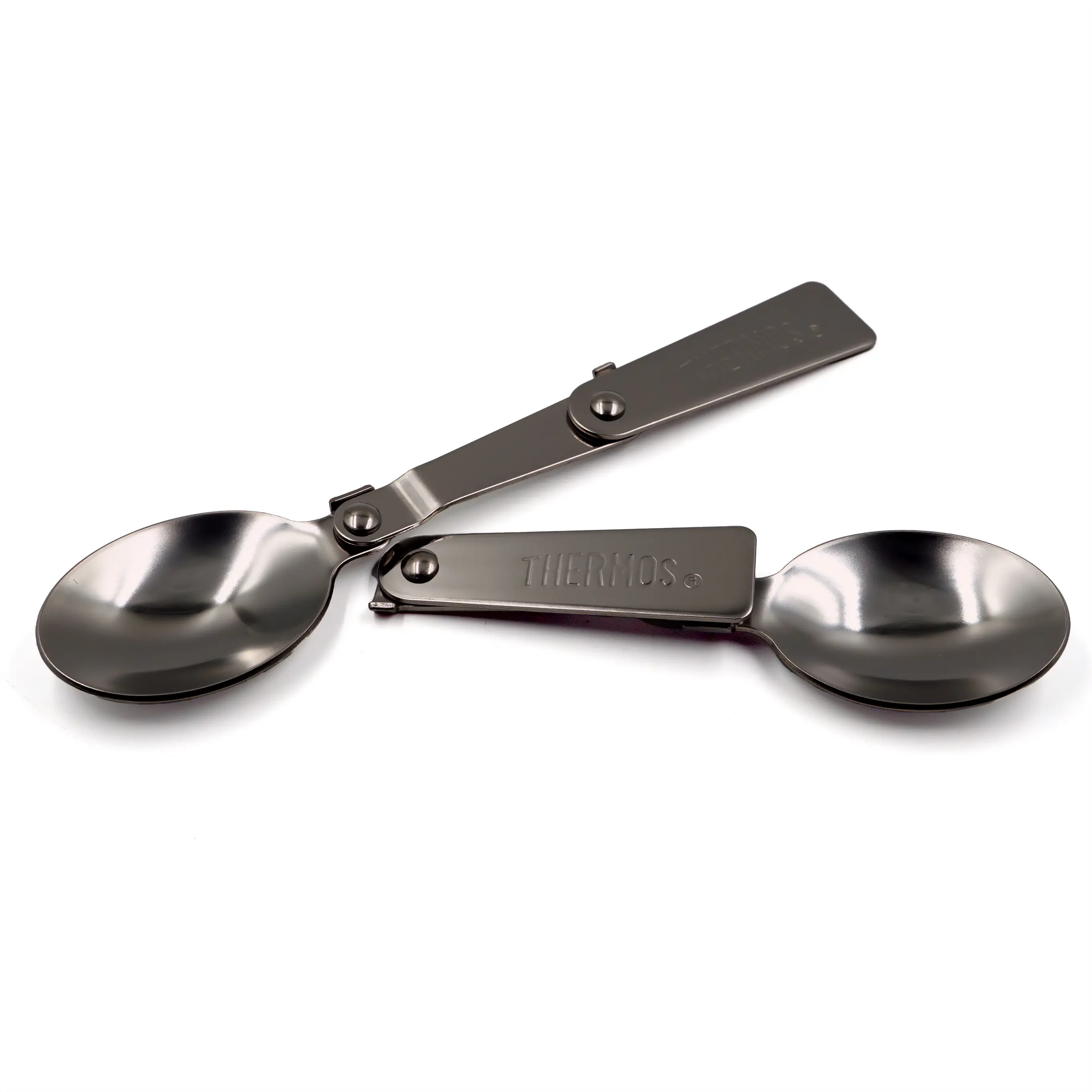 THERMOS SK300 Replacement Spoons Set, 2-Pack Collapsible Stainless Steel Cutlery for Food Jars and Travel