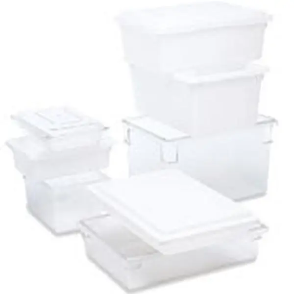 Rubbermaid Commercial Durable Plastic Kitchen Storage Containers - 2 gal White Snap, Leak-Proof, Dishwasher-Safe Food Totes for Food Hacks, Bento Box Lunch Ideas, Watch Party Use