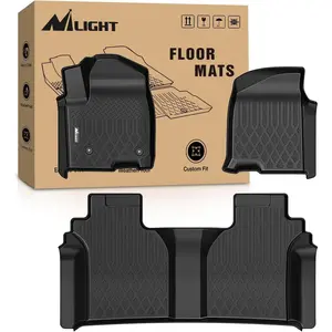 Nilight All Weather Heavy Duty Custom Fit Car Floor Mats - Car Accessory for Chevy Silverado 1500/GMC Sierra 1500 (2019-2024) & Silverado/Sierra 2500HD/3500HD Double Cab (2020-2024)