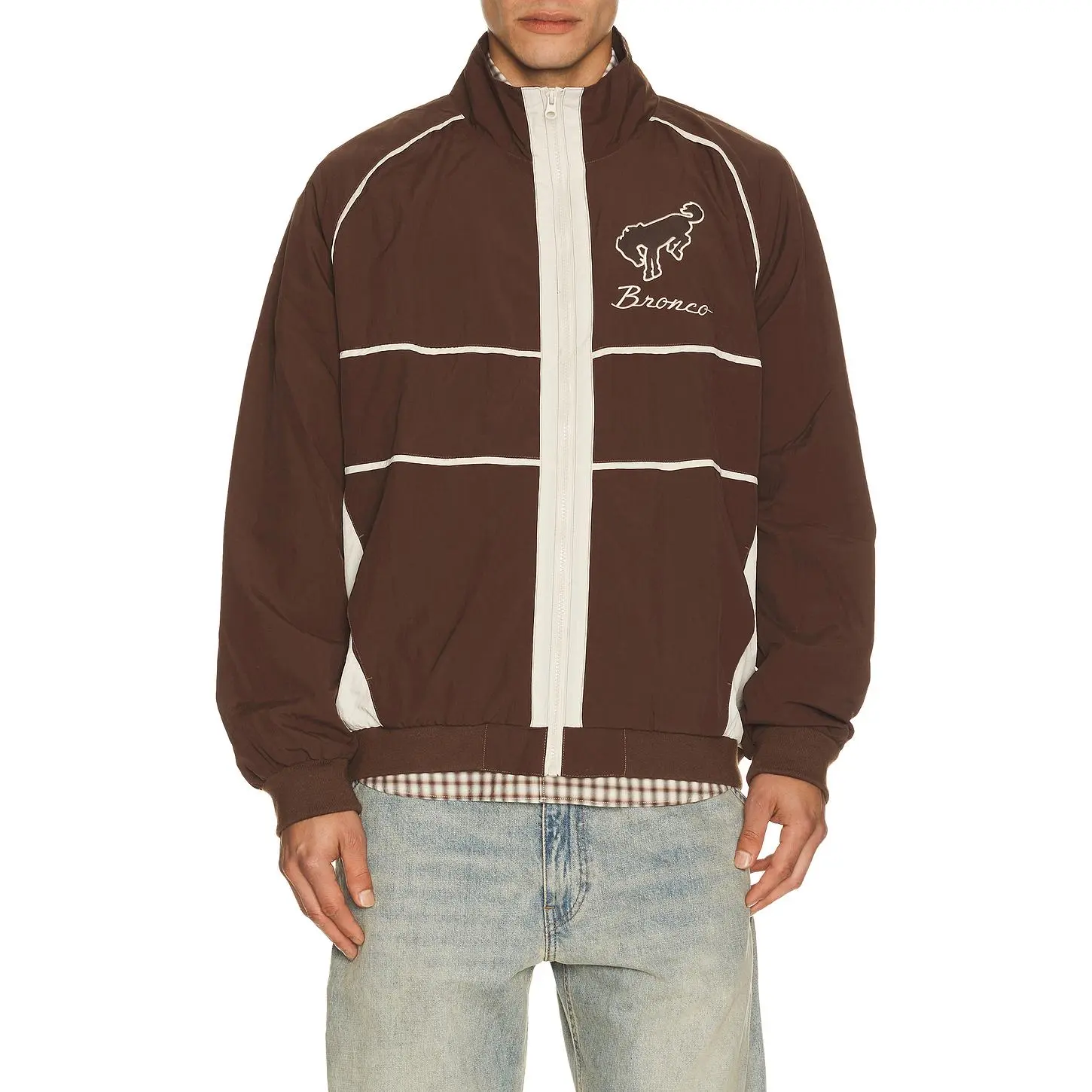 Junk Food Ford Mustang Windbreaker Jacket in Chocolate Fudge