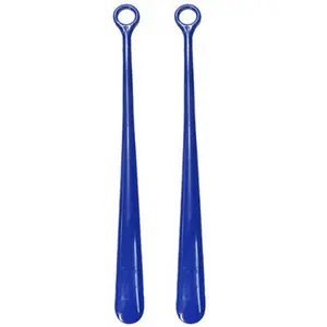 2X Shoehorn Shoehorn Adductor Spoon Shoe Help Plastic with Hole 47cm