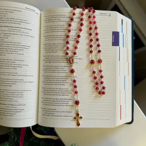 Red Glass Rosary