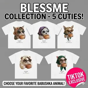 《Coffee Cuties》BLESSME 26SS Streetwear Unisex Oversized T-Shirt