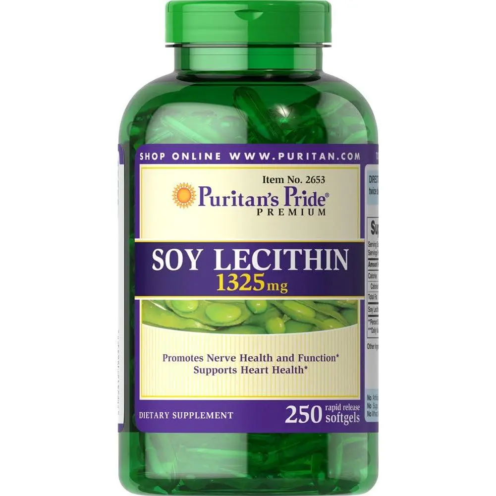 Puritan's Pride Soy Lecithin 1325 mg, Heart Support, 250 Count, Naturulse Ad 410