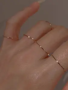 Minimalist Stainless Steel Stackable Ring Set, 5-Piece Plain Joint Rings for Women, Casual Stacking Jewelry for All Seasons, Stackable Finger Rings
