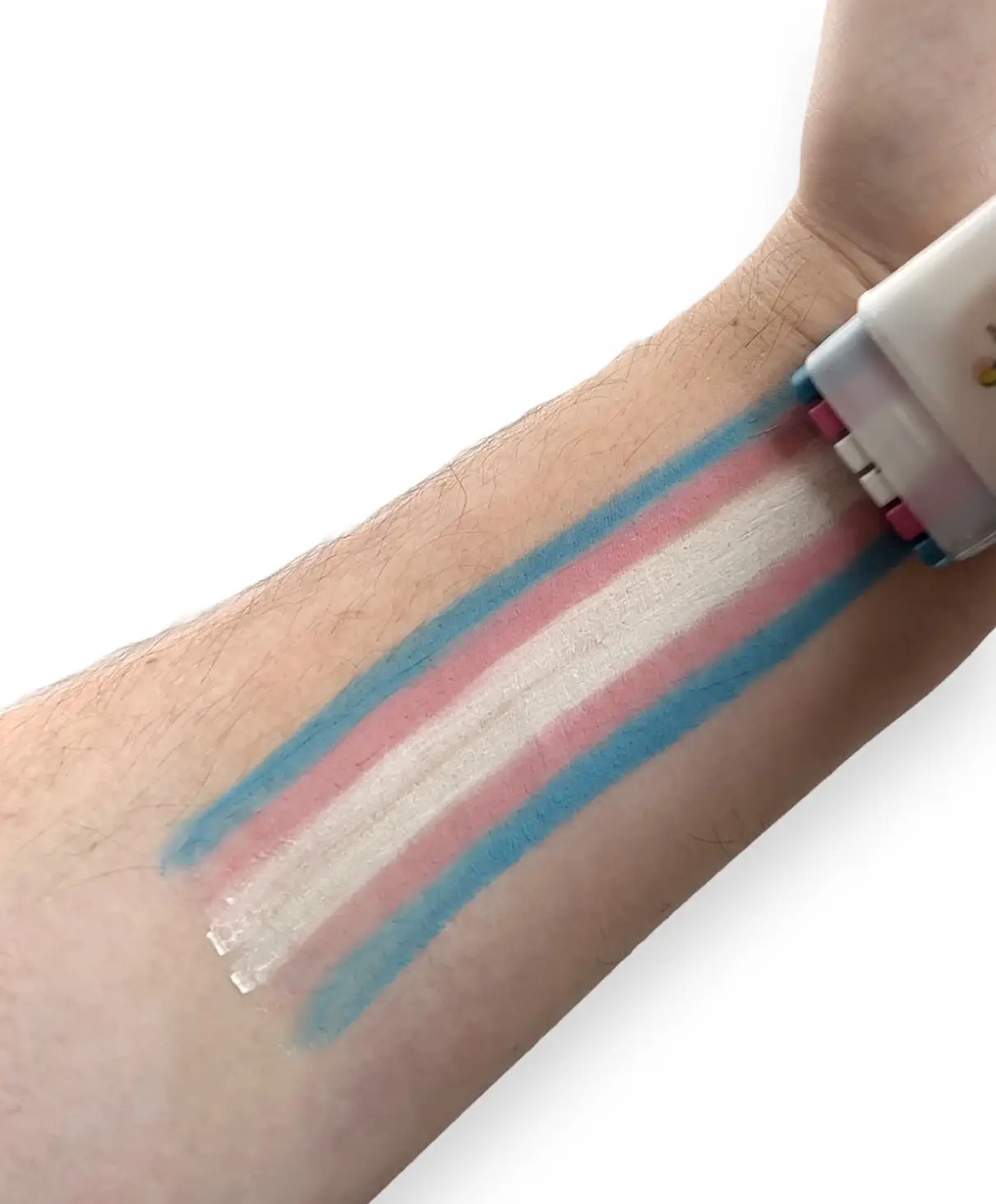 2 Transgender Flag Pride Markers - Party Paint - High-Quality Paraffin Wax - Ideal for LGBT Pride Parties and Festive Occasions