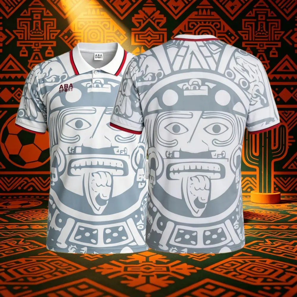 1998 Mexico National Team Away White Short Sleeve Retro Soccer Jersey Fans Version