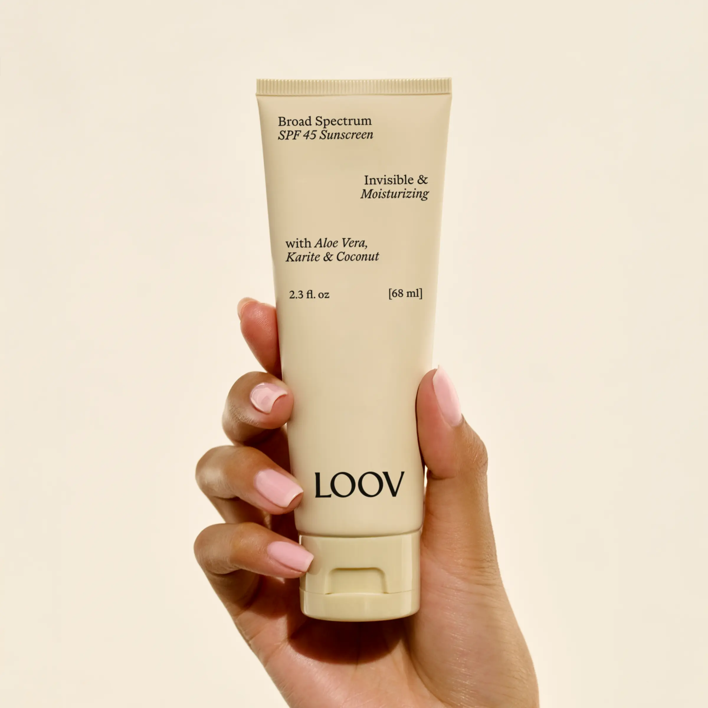 LOOV Shield SPF 45 Invisible Sunscreen | Lightweight Daily Face & Body Sunscreen, No White Cast