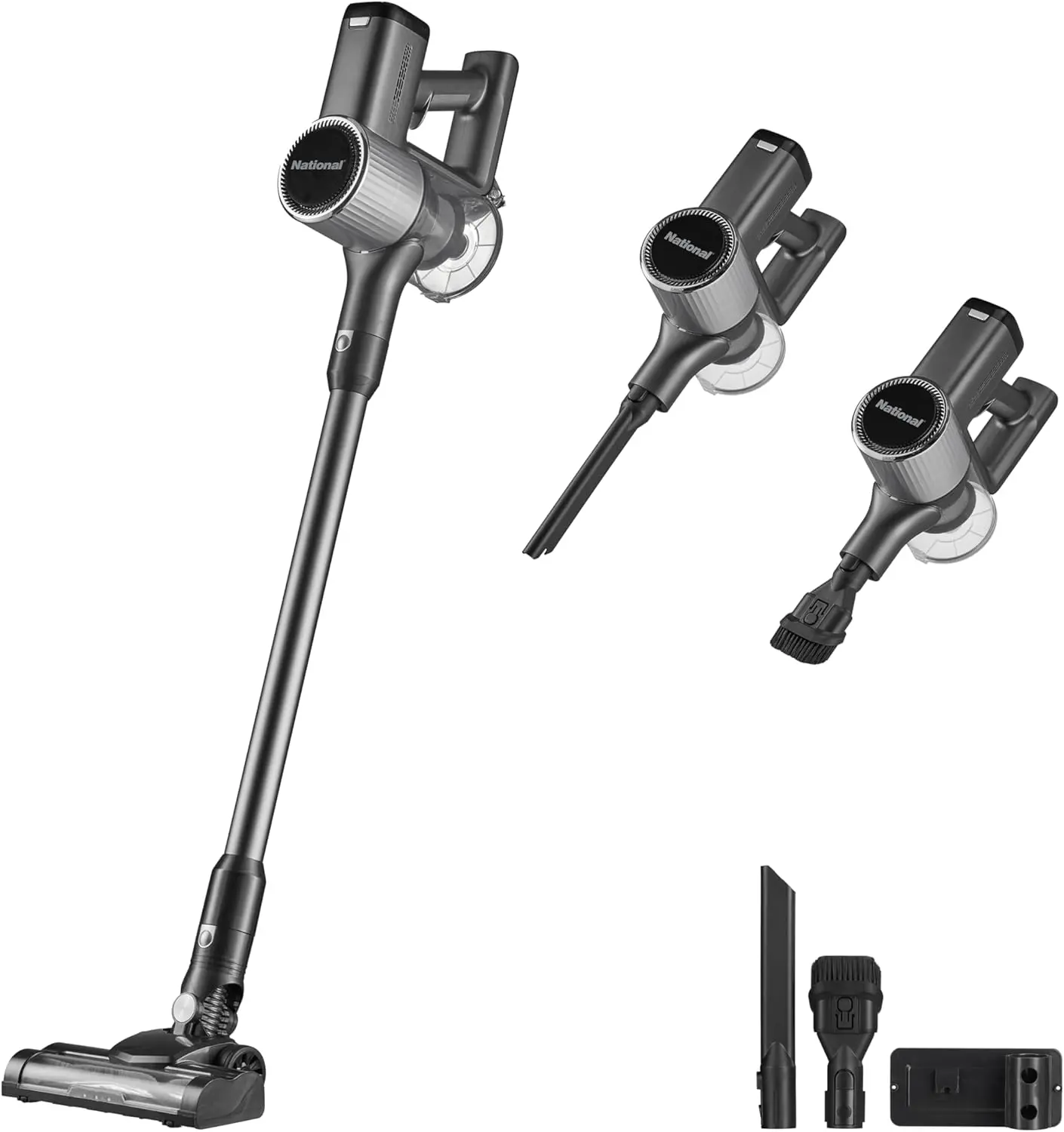 Deerma Supersonic National NA-870V 2-in-1 Cordless Upright & Handheld Vacuum Cleaner, 22kPa Suction, 250W Motor, 35min Runtime, Washable HEPA Filter, Lightweight & Quiet, Long-Lasting Battery Life, for Whole-Home & Car Interior Cleaning, Power Adapter, 0.