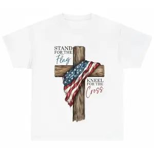 Christian 4th Of July T-shirt, Faith Love Freedom, American Flag Cross Shirt, USA Fourth Of July, Independence Day, God Bless America