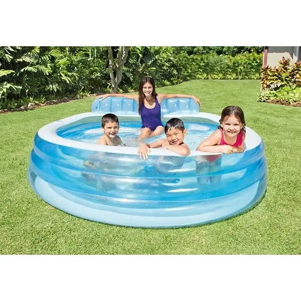 Intex Inflatable Swim Center Family Lounge Pool, 90" x 86" x 31" Intex Inflatable Swim Center Family Lounge Pool, 90" x 86" x 31"