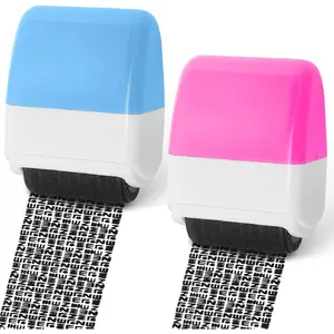 2 Pack Identity Theft Protection Roller Stamp, Protect Your ID Theft Protection Roller Stamp, Confidential Stamp for Mail Address ID Blackout Privacy & Security