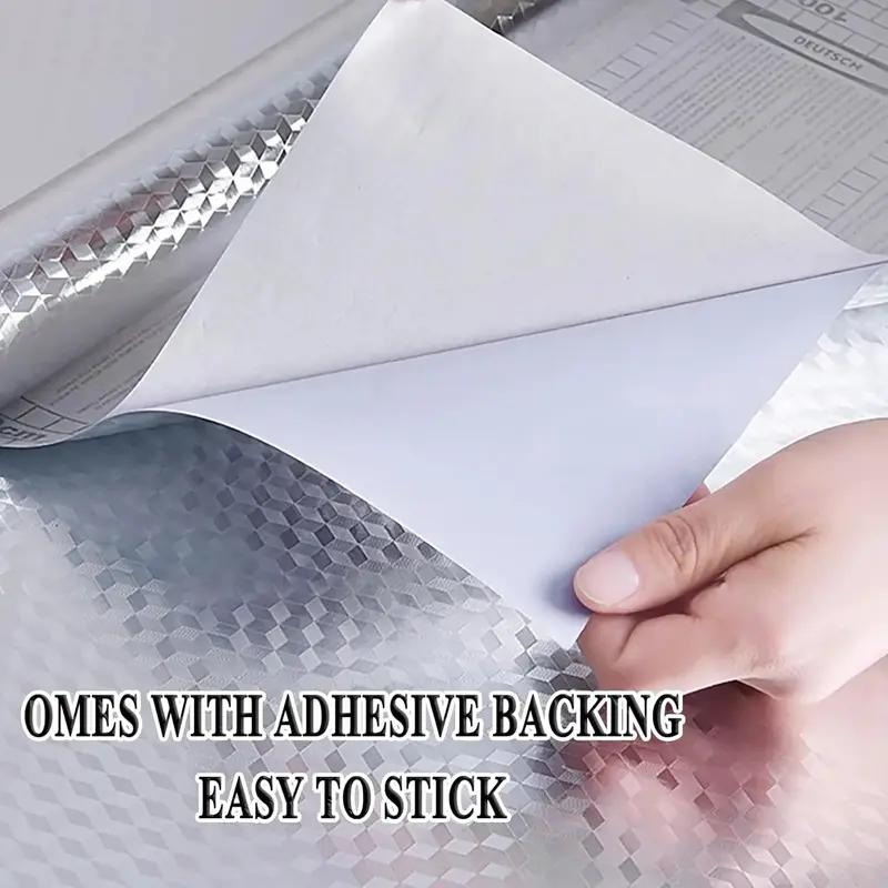 Peel and Stick Wallpaper, Waterproof Contact Paper for Kitchen Countertops Cabinets, Self-Adhesive Removable Aluminum Foil Sticker, Oil Proof Heat Resistant, Easy Clean (15.75 in x 16.4 ft)