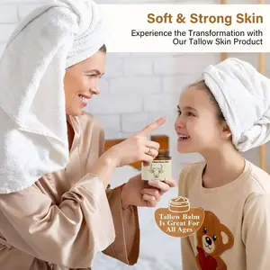 Whipped Grass-Fed Beef Tallow HoneyBalm - 4 Oz,Moisturizing Cream for Soft,