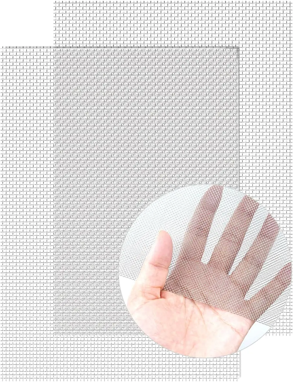 2 Pack Wire Mesh Screen 13.4'' x 9.5'' for Air Vent, 24cm x 34cm, 20 Mesh, 1mm Hole, 304 Stainless Steel Wire Mesh to  Mice, Wasps, , Rodents, Mosquitoes, Spiders, Squirrels, Easy to Cut