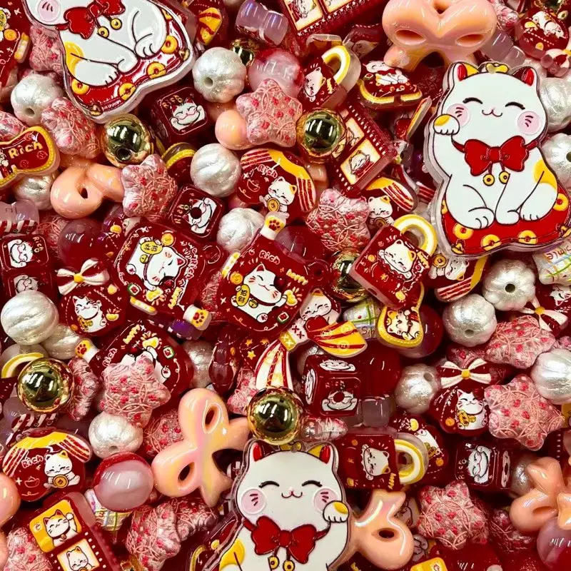 Annie’s Bead A Premium Acrylic & Resin Bead Mix - DIY Beading Accessories for Phone Chains, Keychains, Jewelry Making Supplies, Acrylic Bead Mix