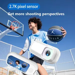 2.7k HD Thumb-Controlled Action Camera with Charging Case, 1.47-Inch Display, Waterproof Mini Camcorder, Supports Photo Video Playback Loop