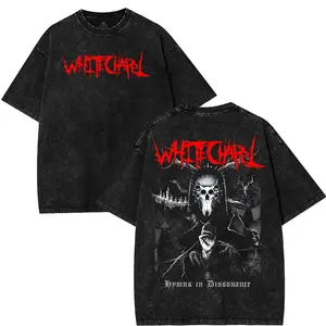 Whitechapel Washed Heavy Cotton T-Shirt, Metalcore Band Graphic Tee, Unisex Shirt for Fans of Phil Bozeman and Deathcore Music, Vintage Streetwear Top