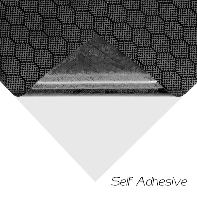 Honeycomb Matte Black Car Wrap Vinyl (1ft x 5ft) - Gloss Paint Surface Protection Film with Air Release Automotive Wrap Vinyl Roll