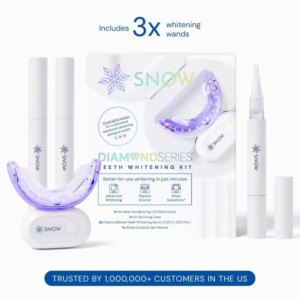 SNOW Diamond Wireless Teeth Whitening Kit w/ 3 Ser