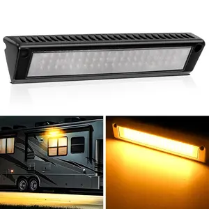 Nilight RV Exterior Light 13 Inch Amber Beam Porch Lights Black Aluminum