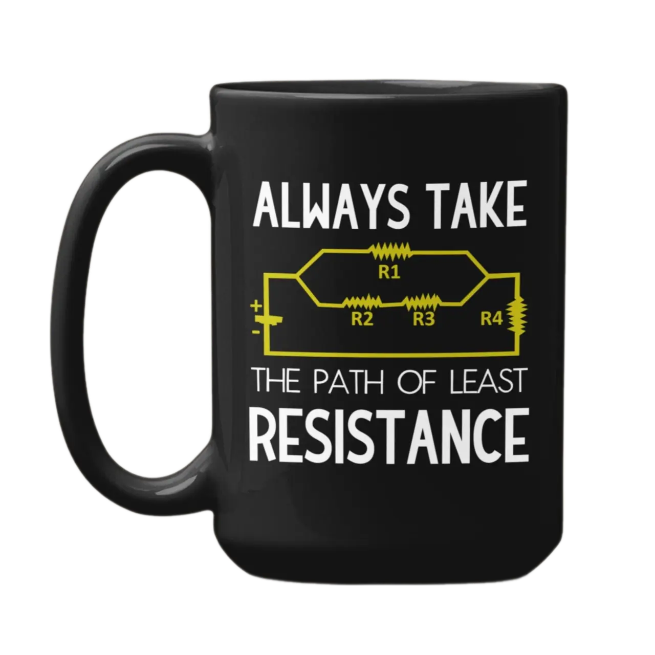 Electrical Engineer Gifts Mug, Always Take The Path Of Least Resistance Mug, Circuit Board Cup, Electrician Mug Gift, Engineer Cup, 11 15oz Ceramic Cup
