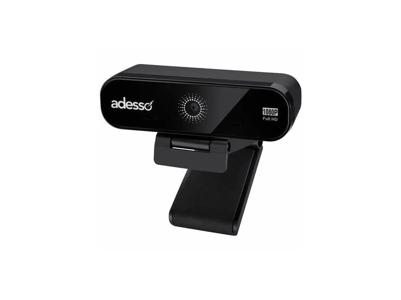 Adesso CyberTrack H8 Webcam 1080P Full HD with Auto Focus Lens, Dual Microphones Noise Cancellation, Privacy Shutter, Tripod Mount, USB Computer Camera for Video Conferencing