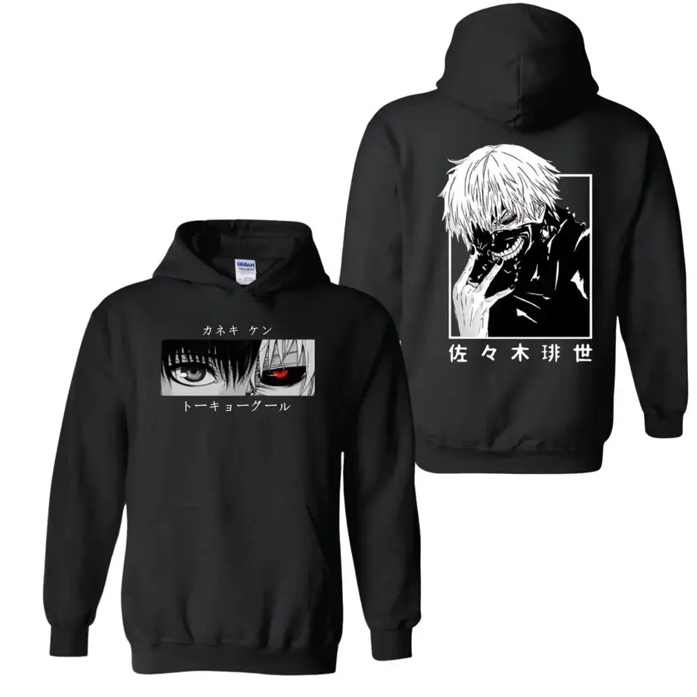 Japanese Anime Kaneki Ken Shirt Tokyo Ghoul Hoodie Men Kawaii Manga Graphic Tees Fashion Hoodie - Classic, Cotton Hoodie