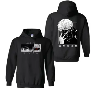 Japanese Anime Kaneki Ken Shirt Tokyo Ghoul Hoodie Men Kawaii Manga Graphic Tees Fashion Hoodie - Classic, Cotton Hoodie