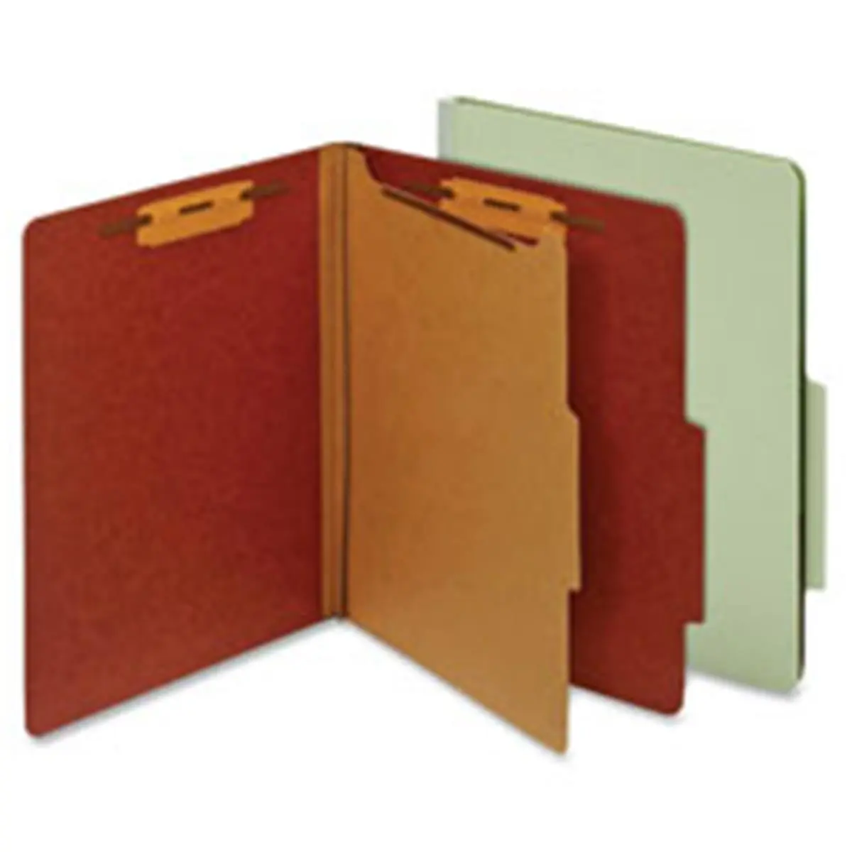 Pendaflex Bonded Fastener Classification Filing Folders, 2-Divider, Green - Office Filing Supplies for Project Files Organization