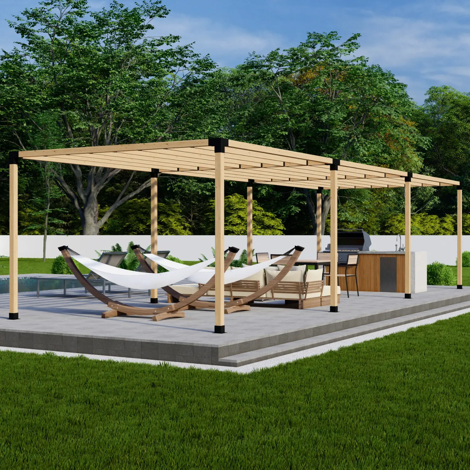DIY Pergola Kit for a Backyard Pergola Up to 36' x 12'