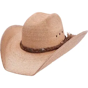 Stone Traditional Palm Leaf Straw Western Hats